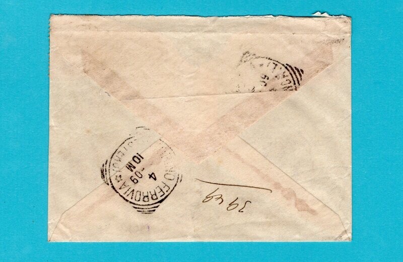 BRAZIL R cover 1909 Pernambuco to Lucca, Italy