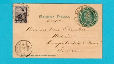 ARGENTINA illustrated postal card 1902 Sta Fé to Switzerland