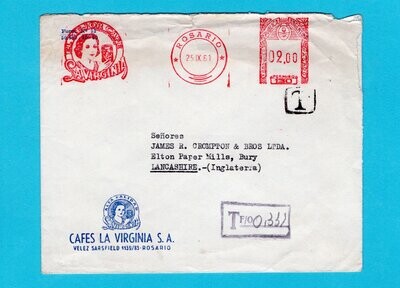 ARGENTINA cover coffee advertising 1961 Rosario with due