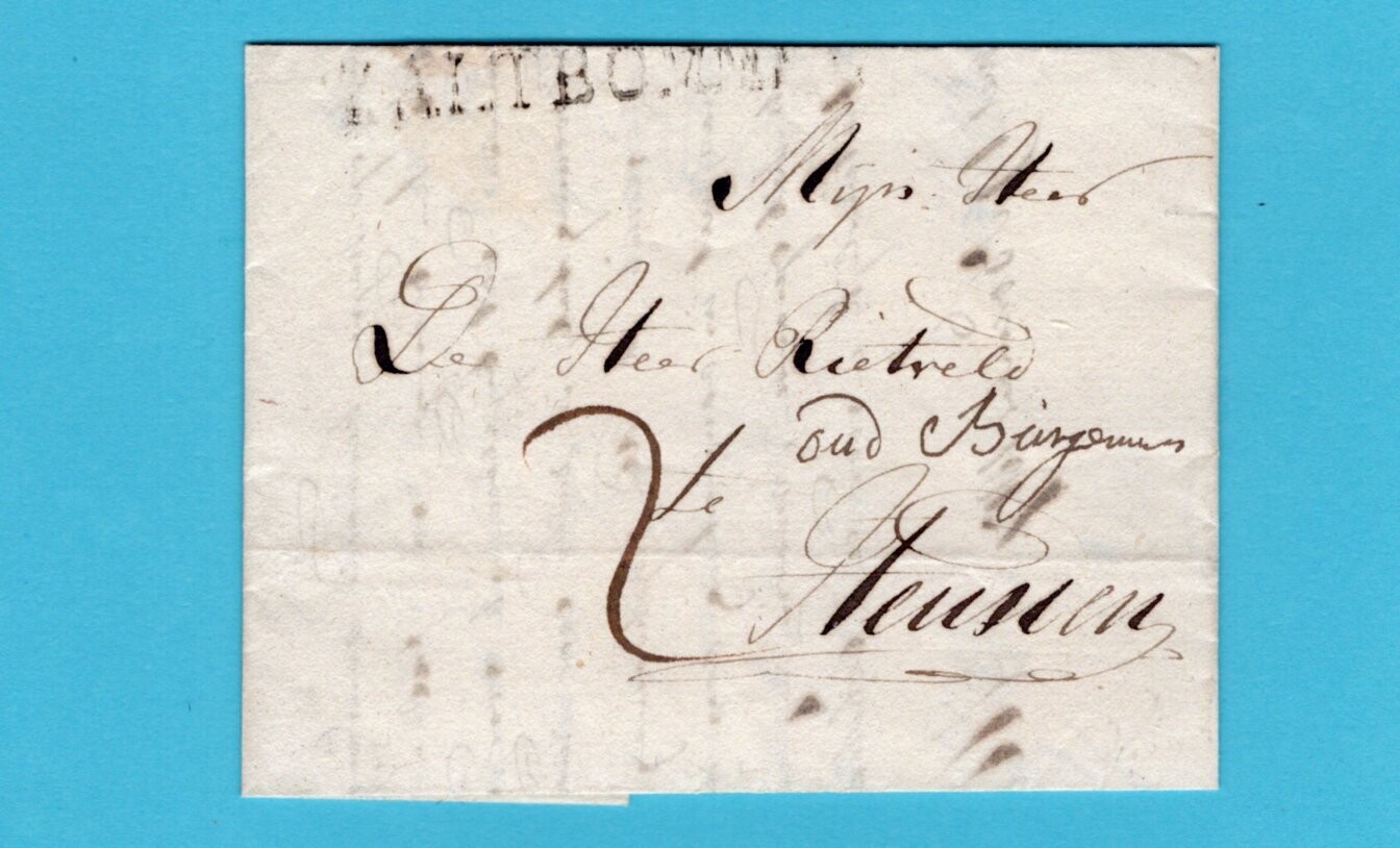 NEDERLAND brief 1817 Zaltbommel naar Heusden