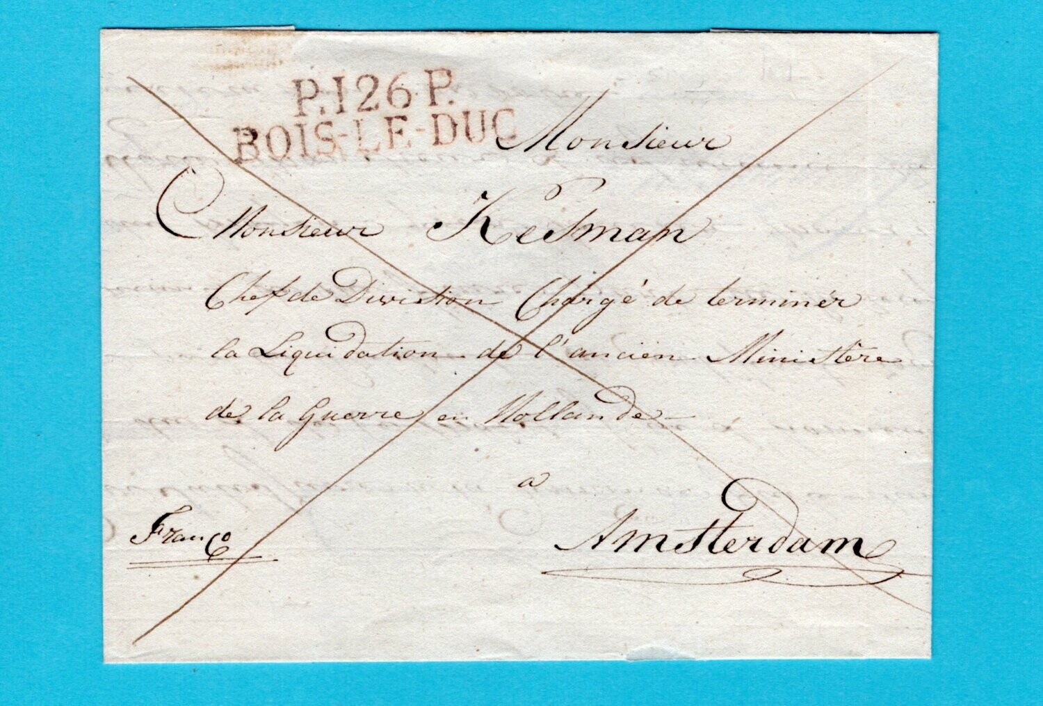 NEDERLAND brief 1811 St. Oedenrode P.126.P Bois le Duc