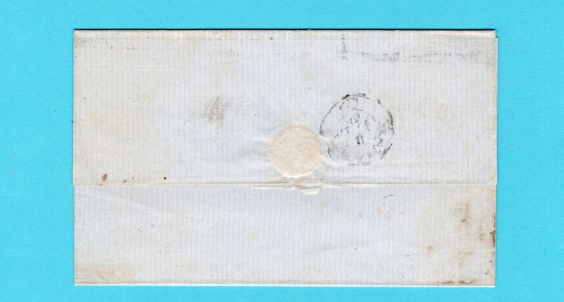 CUBA cover sheet 1858 Aguacate (?) to Habana