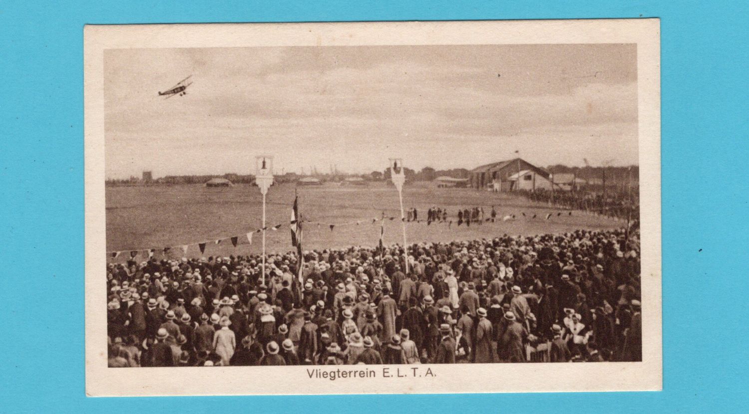 NEDERLAND prentbriefkaart Vliegterrein ELTA 1919 *