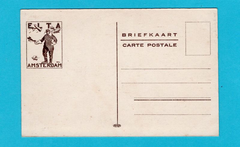 NEDERLAND prentbriefkaart Vliegterrein ELTA 1919 *