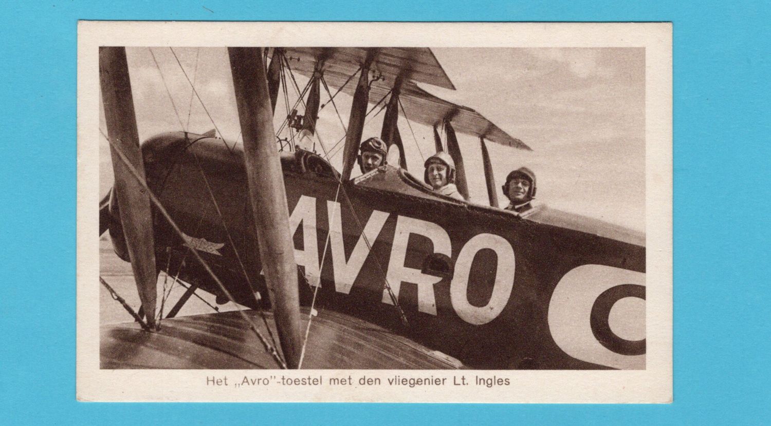 NEDERLAND prentbriefkaart AVRO Toestel 1919 ELTA luchtvaart show