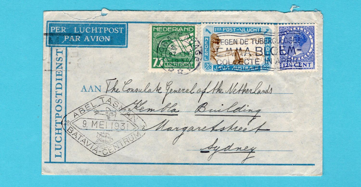 NEDERLAND Abel Tasman vlucht 1931 &#39;s Gravenhage naar Australië