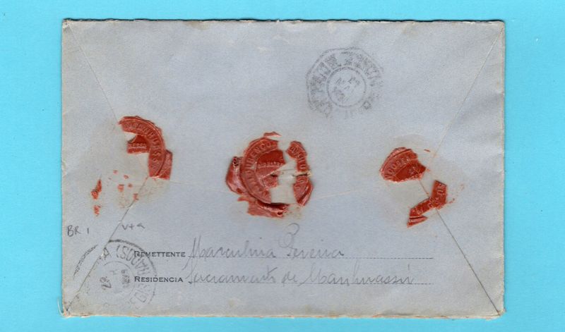 BRAZIL insured value cover 1920 San Lourenço do Manhuassu