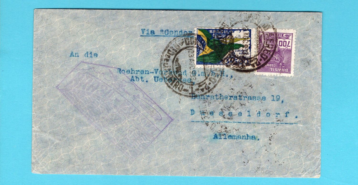 BRAZIL Condor-Zeppelin cover 1933 Rio de Janeiro to Germany