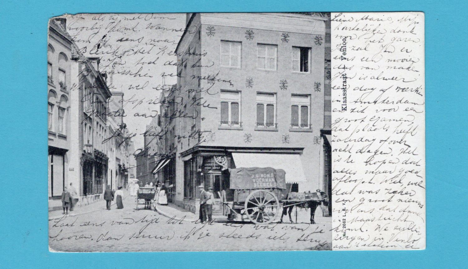 NEDERLAND prentbriefkaart Klaasstraat 1905 Venlo 1 - Oldenzaal
