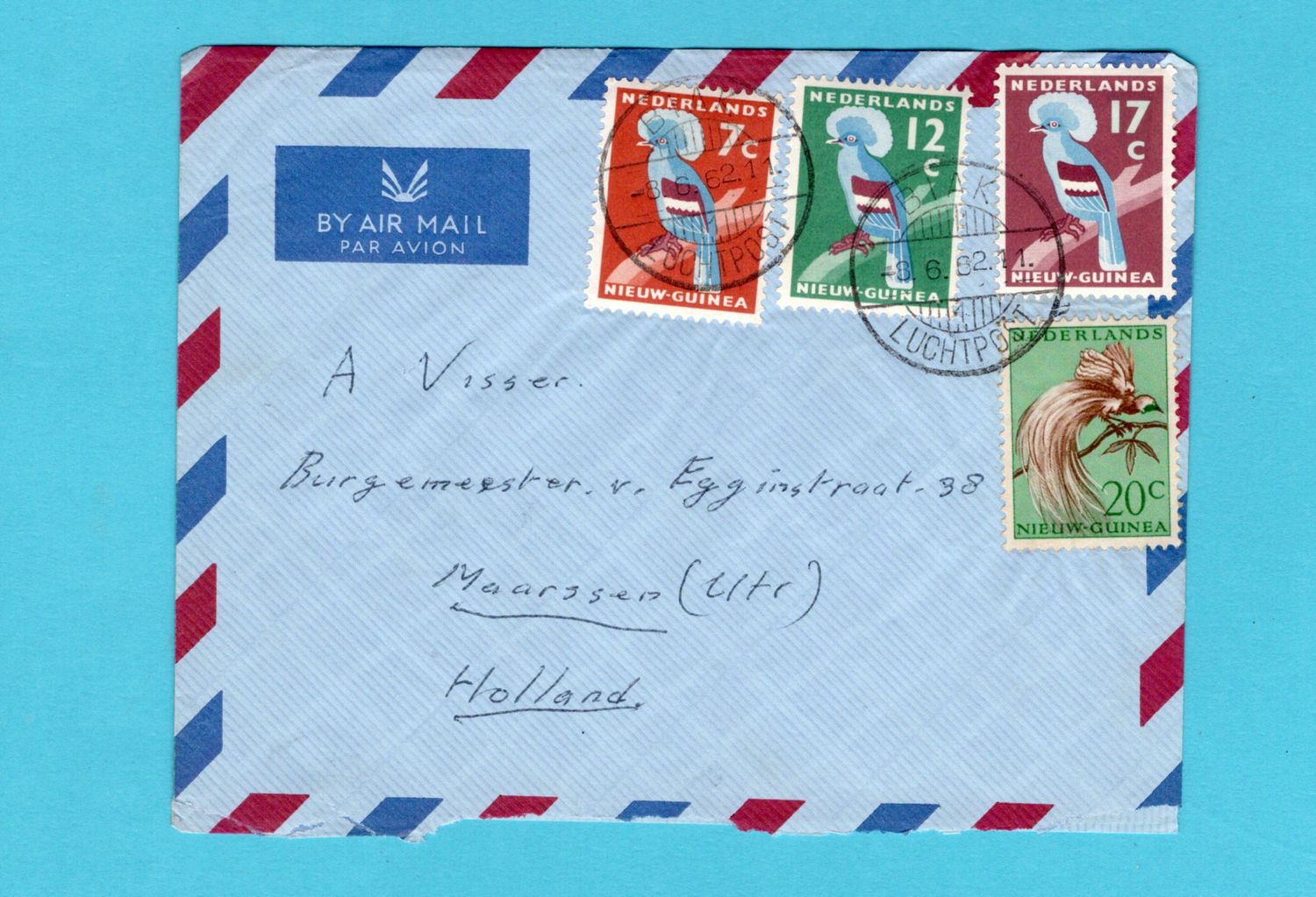 NEW GUINEA air cover 1962 Biak to Maarssen, Netherlands