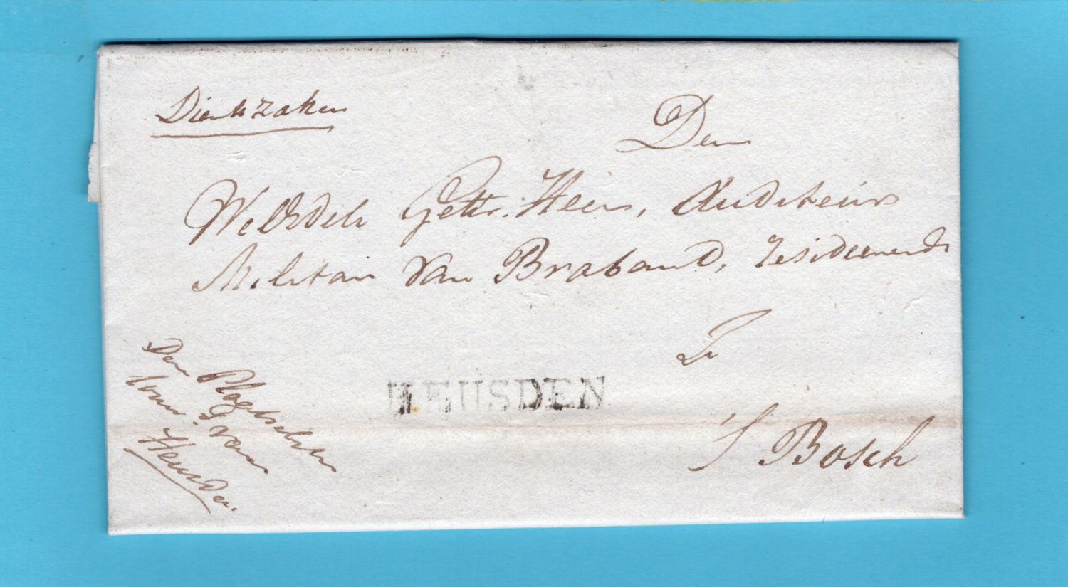 NEDERLAND dienstbrief 1813 Heusden naar &#39;s Hertogenbosch