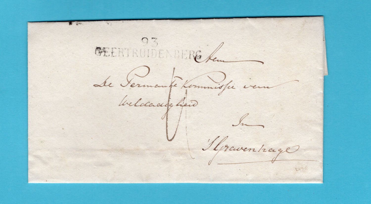 NEDERLAND gedateerde omslag 1828 Geertruidenberg