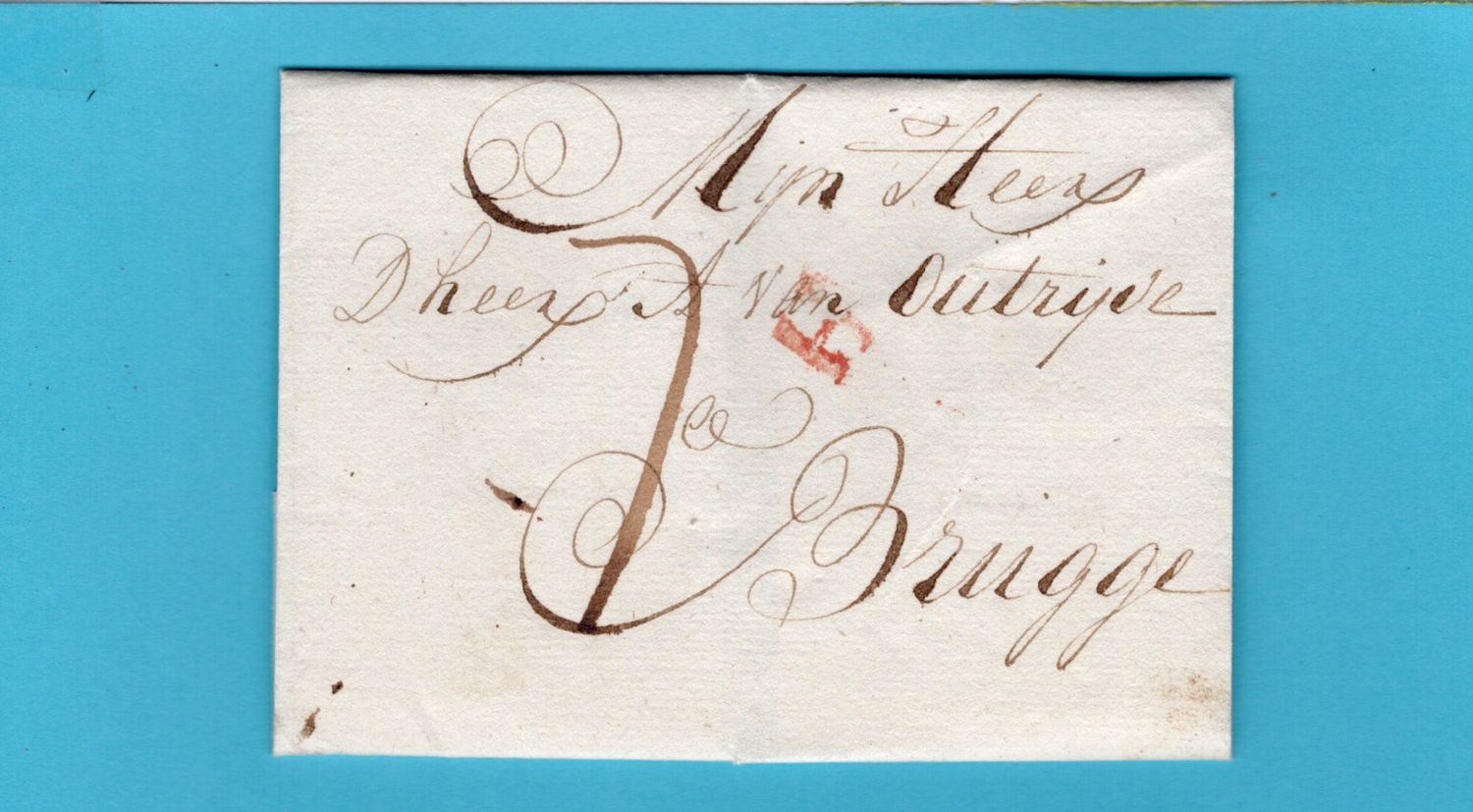 NEDERLAND brief 1805 Vlaardingen met geschreven &quot;V&quot; naar Brugge