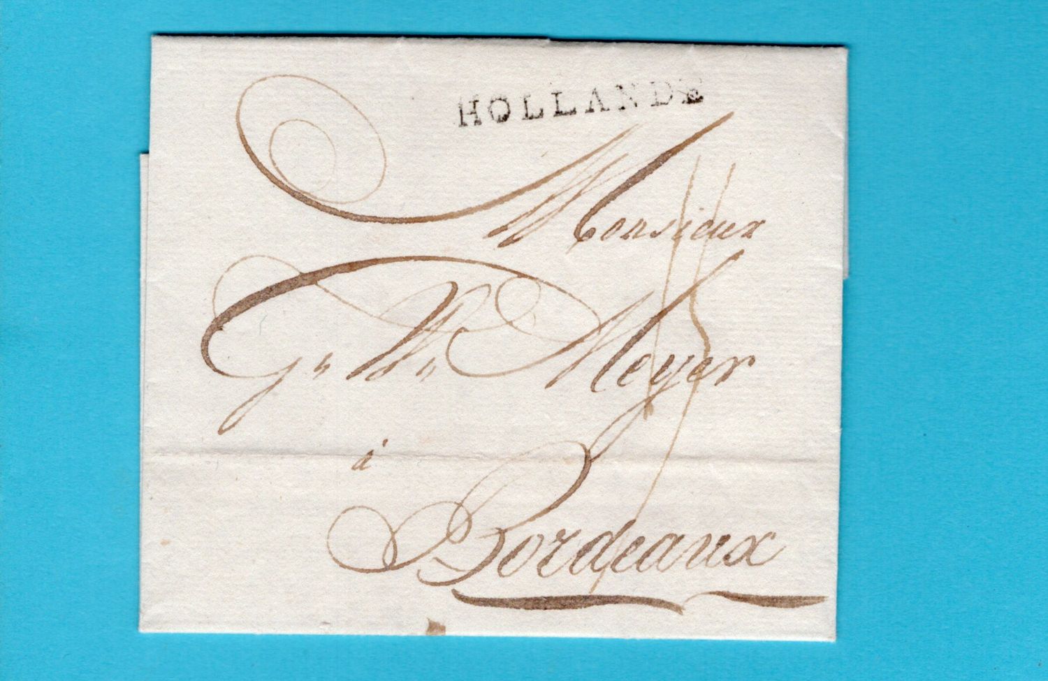 NEDERLAND complete brief 1804 Amsterdam - Bordeaux met Hollande