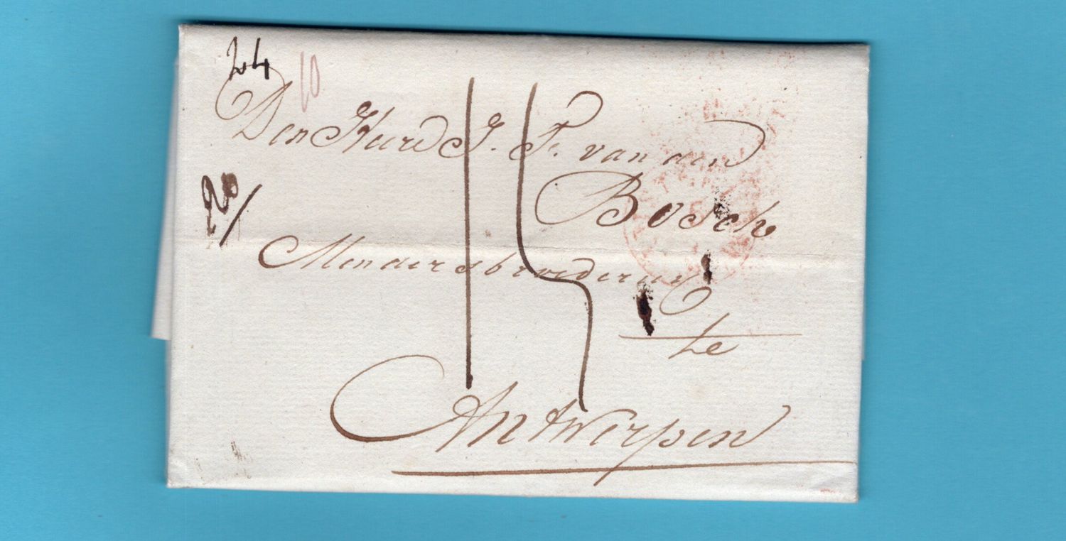 NEDERLAND brief 1839 Amsterdam met Hollande par Anvers