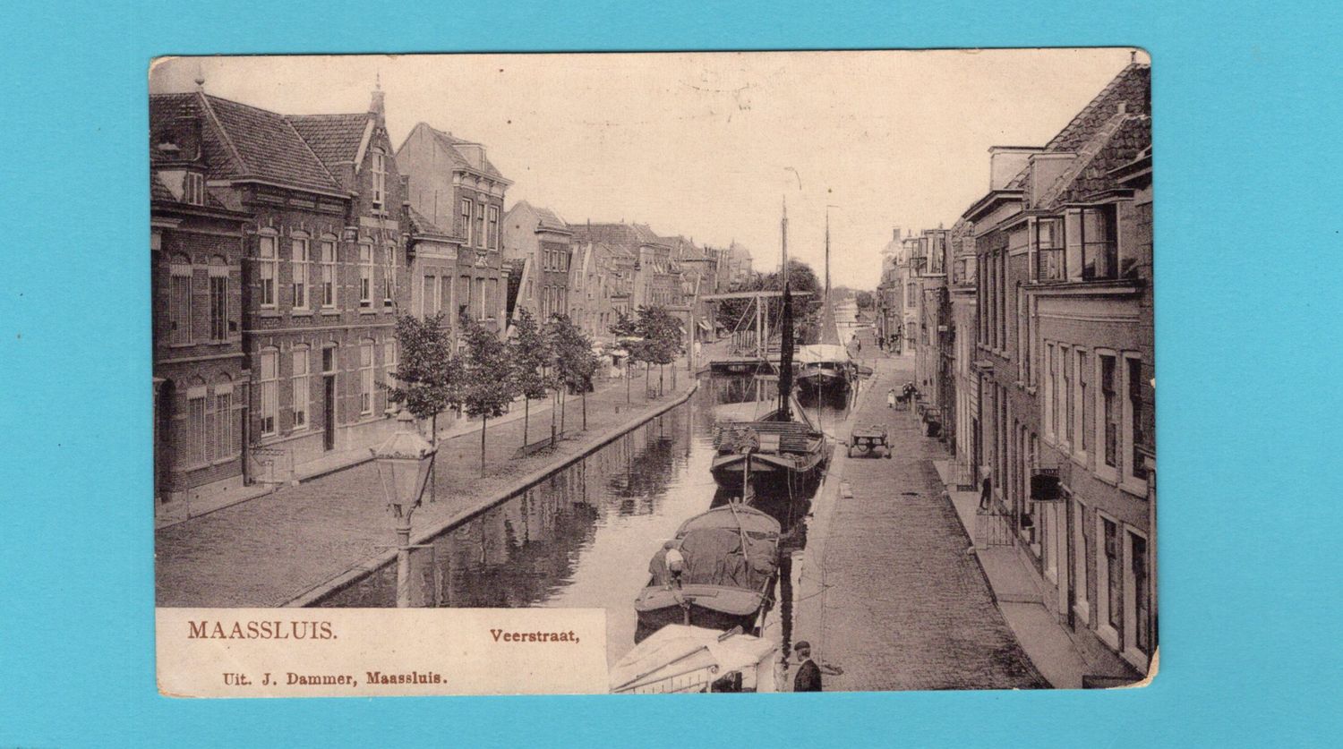 NEDERLAND prentbriefkaart Veerstraat 1906 Maassluis -Terheide