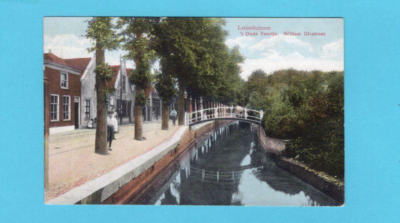 NEDERLAND prentbriefkaart 't Oude Vaartje 1910 Loosduinen