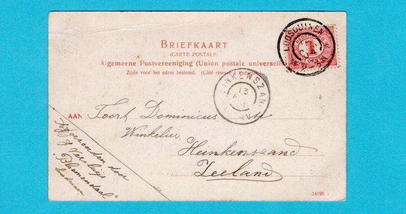 NEDERLAND prentbriefkaart Westlandsche Stoomtramweg Mij 1904 Loosduinen