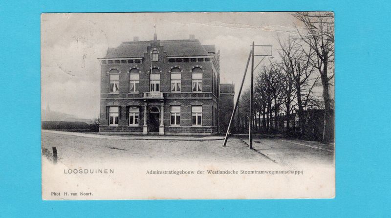 NEDERLAND prentbriefkaart Westlandsche Stoomtramweg Mij 1904 Loosduinen