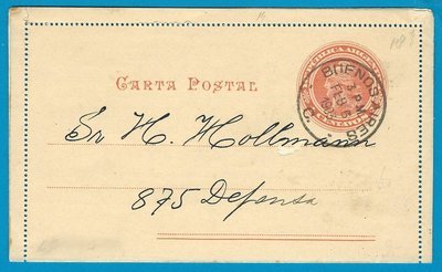 ARGENTINA postal card 1903 BA  with advertisement