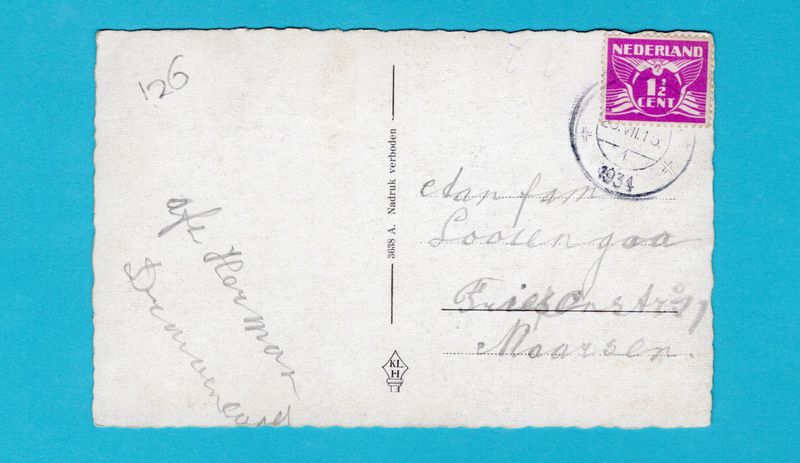 NEDERLAND prentbriefkaart Kwekerij Boon Monster 1934