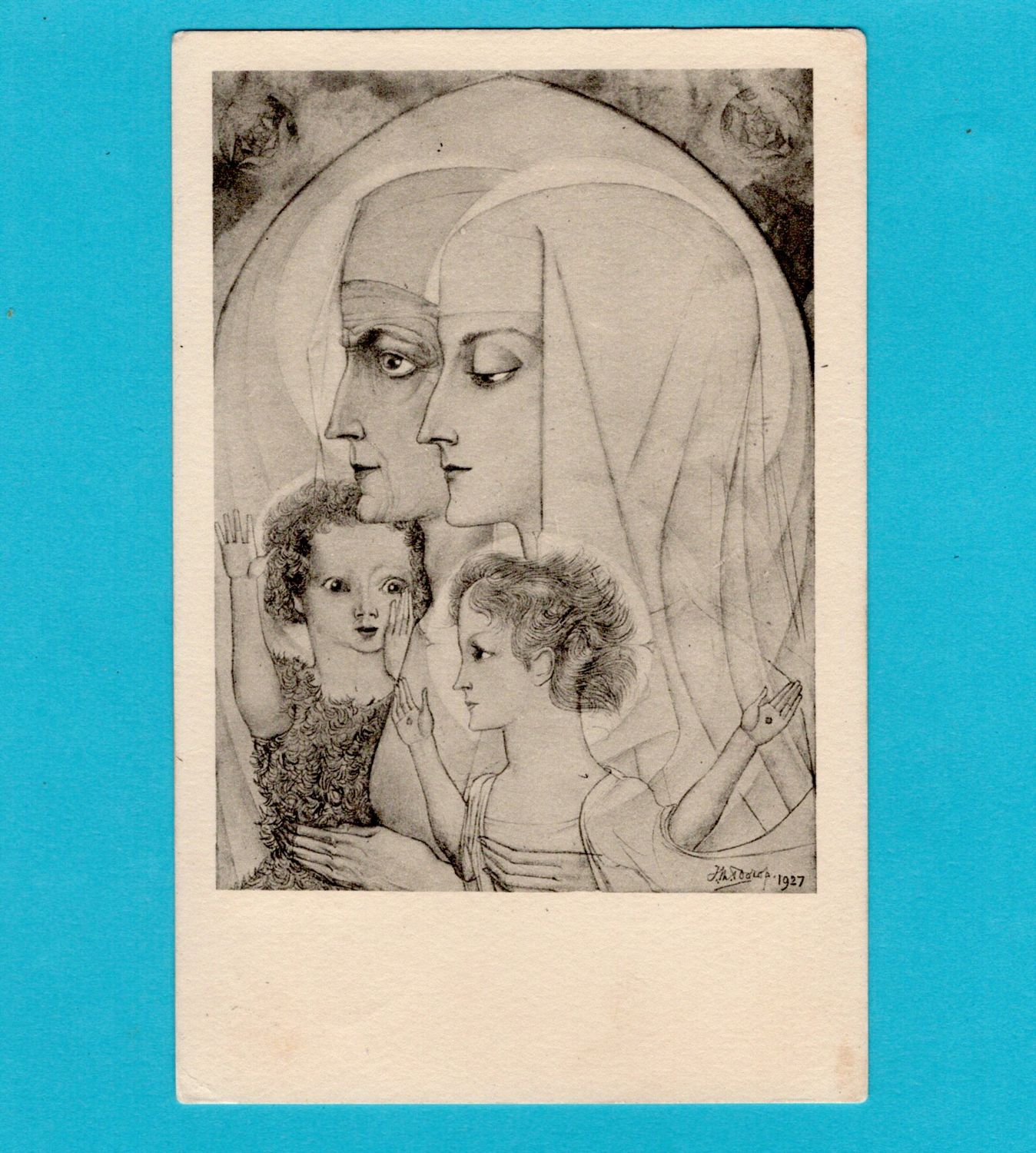 NEDERLAND Toorop briefkaart 1932 Leeuwarden naar Duitsland