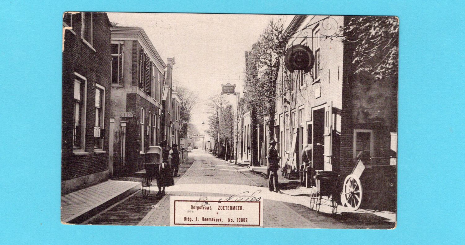 NEDERLAND prentbriefkaart dorpstraat 1906 Zoetermeer