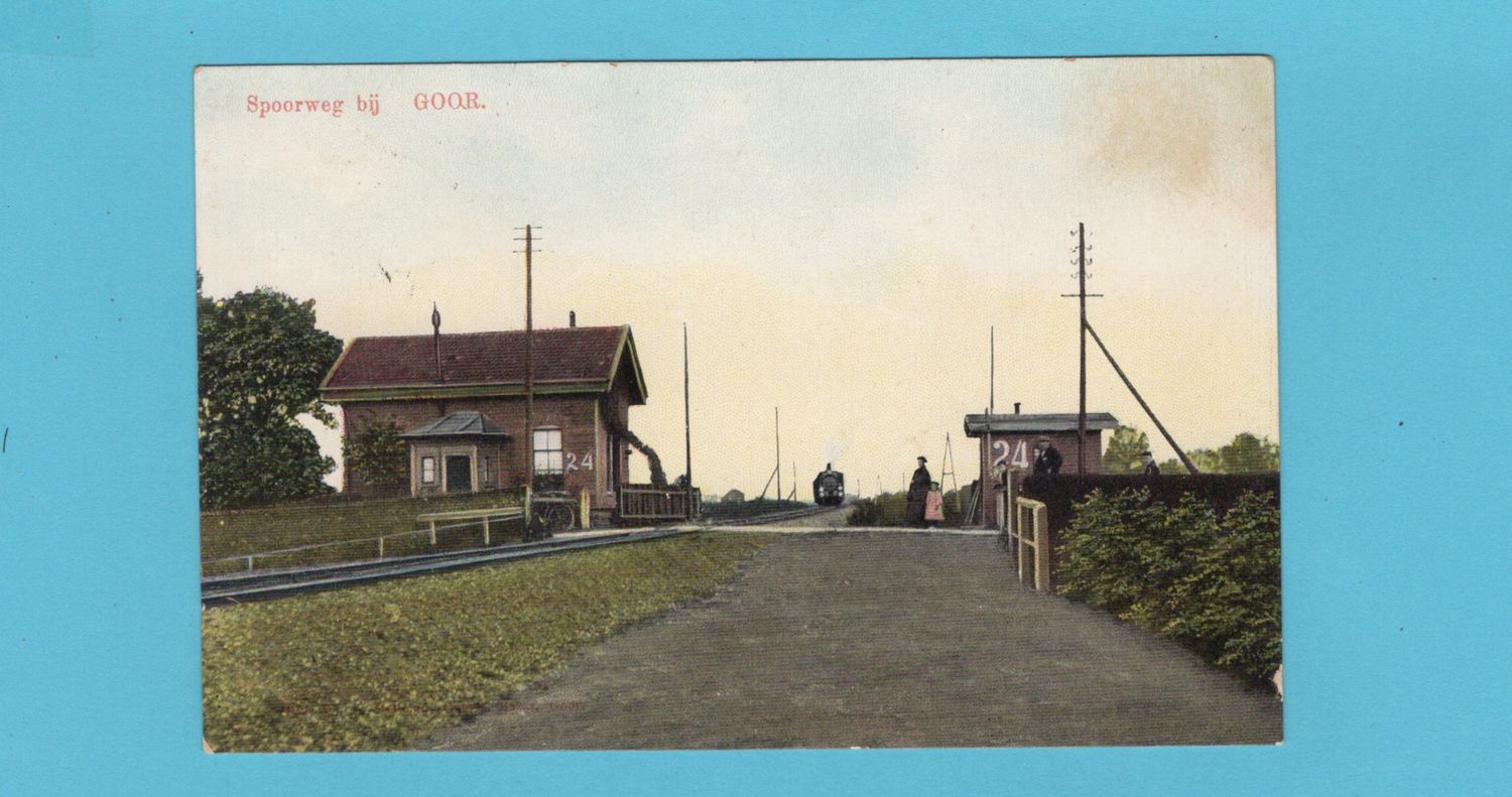 NEDERLAND spoorweg bij Goor 1908 Markelo naar Hengelo