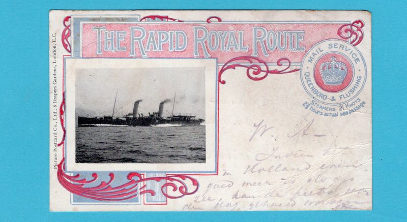 NEDERLAND prentbriefkaart 1901 Queensborough - Vlissingen