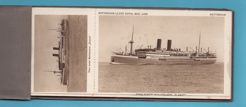 NEDERLAND Rotterdam Lloyd boekje T.S.S. Slamat met 12 prentbriefkaarten