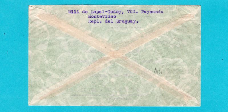 PARAGUAY air cover 1939 Asuncion to Germany