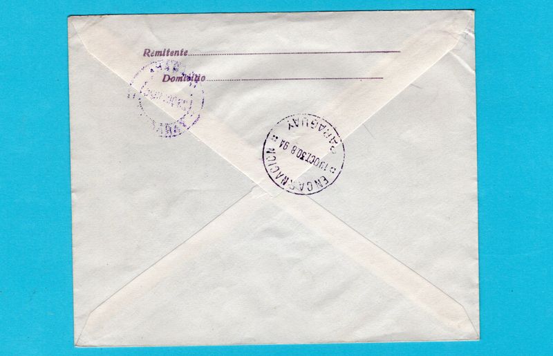 PARAGUAY postal envelope 1930 Charará to Encarnacion