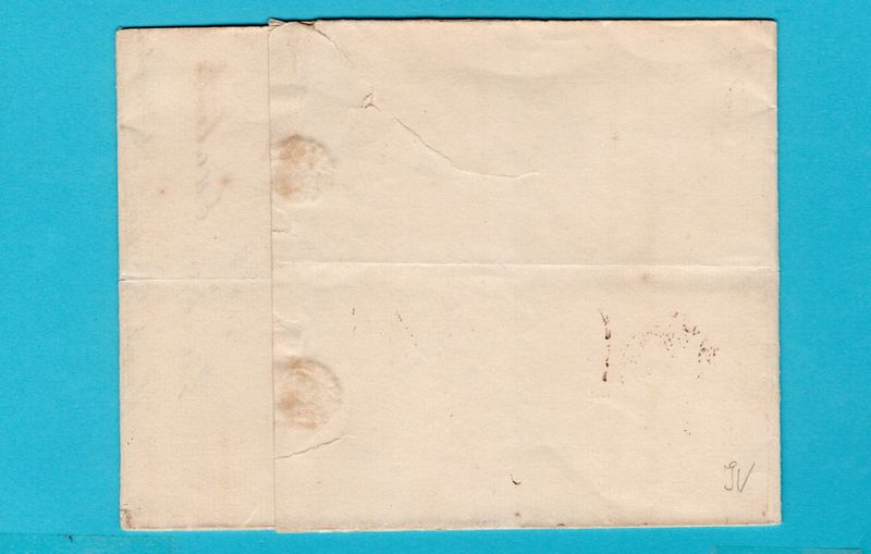 NEDERLAND dienst briefomslag 1865 Monster naamstempel