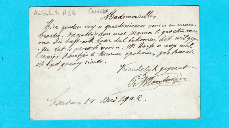 URUGUAY postal card 1902 Ambulante A56 Cardozo to Belgium