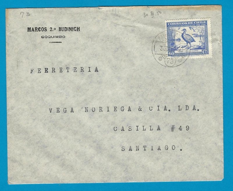 CHILE cover 1950 Coquimbo with Ambulancia 73
