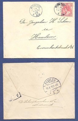 NEDERLAND brief 1910 Midwoud kleinrond