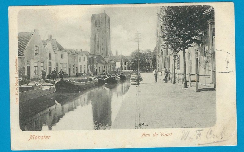 NEDERLAND prentbriefkaart 1902 Monster naar Enkhuizen