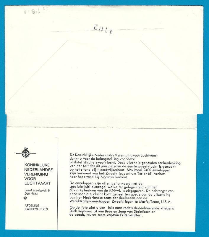 NEDERLAND Terlet zweefvlucht 1970 Noordwijkerhout