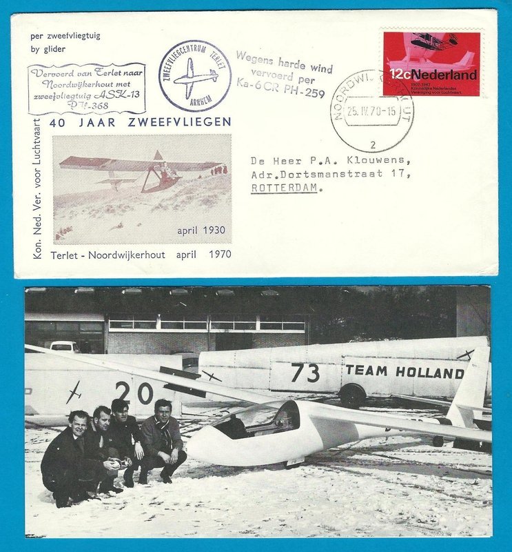 NEDERLAND Terlet zweefvlucht 1970 Noordwijkerhout