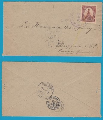 EL SALVADOR cover 1906 Sonsonate to USA EL SALVADOR cover 1906 Sonsonate to USA