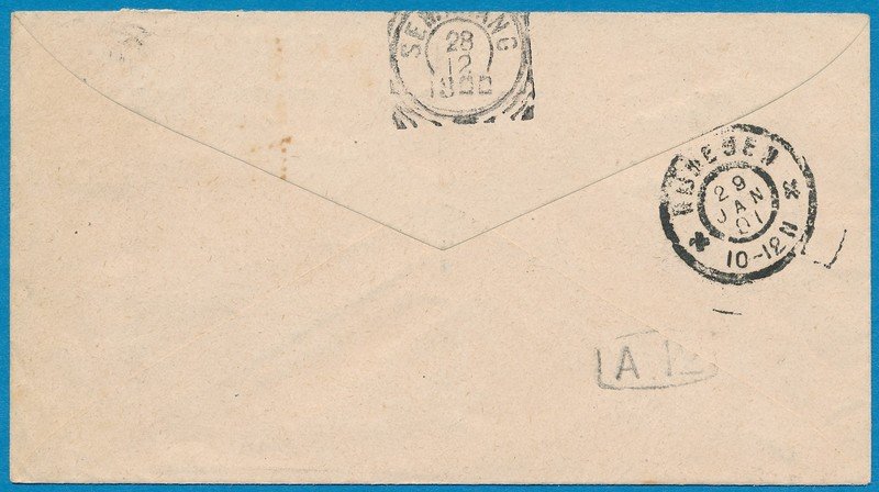 NETHERLANDS EAST INDIES envelope 1900 Djoewana