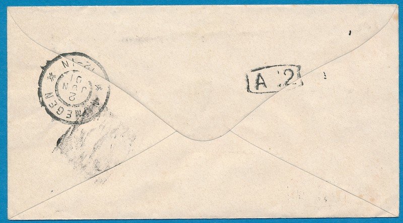 NETHERLANDS EAST INDIES envelope 1901 Djoewana