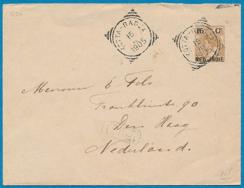 NETHERLANDS EAST INDIES envelope 1905 Kata Radja