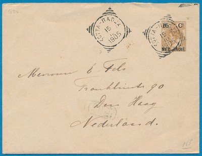 NETHERLANDS EAST INDIES envelope 1905 Kata Radja