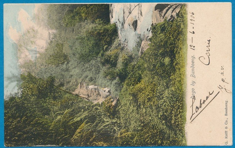 NETHERLANDS EAST INDIES card 1906 traincancel​ Batavia-Maos A