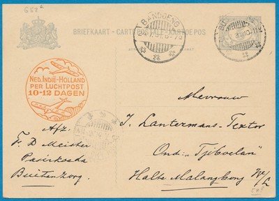 NETHERLANDS EAST INDIES card 1931 Buitenzorg NETHERLANDS EAST INDIES card 1931 Buitenzorg