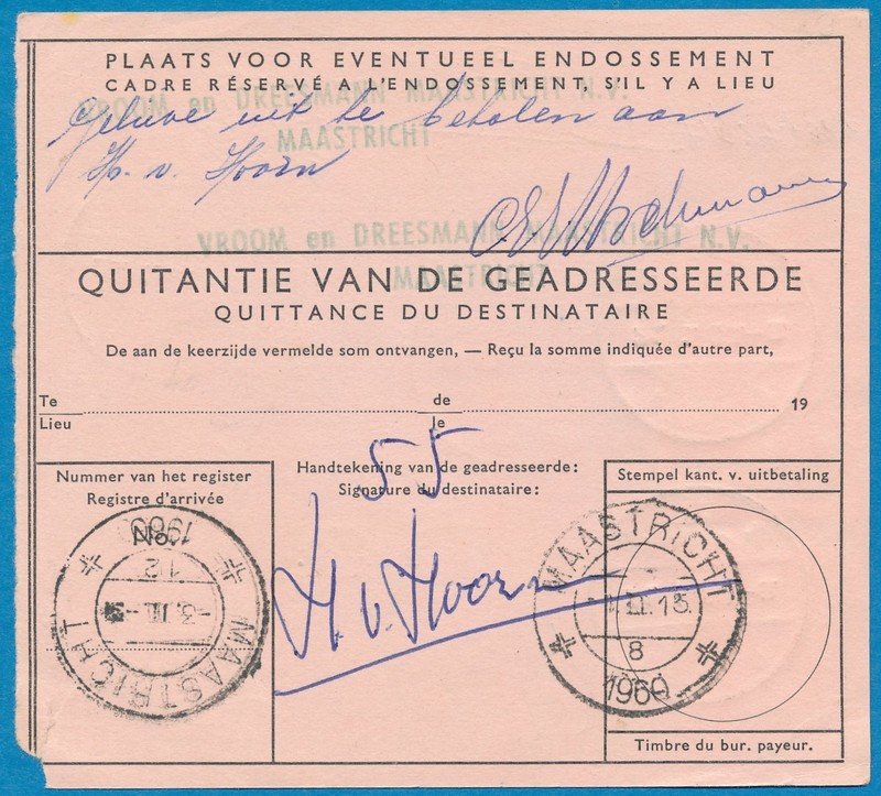NETHERLANDS NEW GUINEA postal mandate 1960 Kokonao