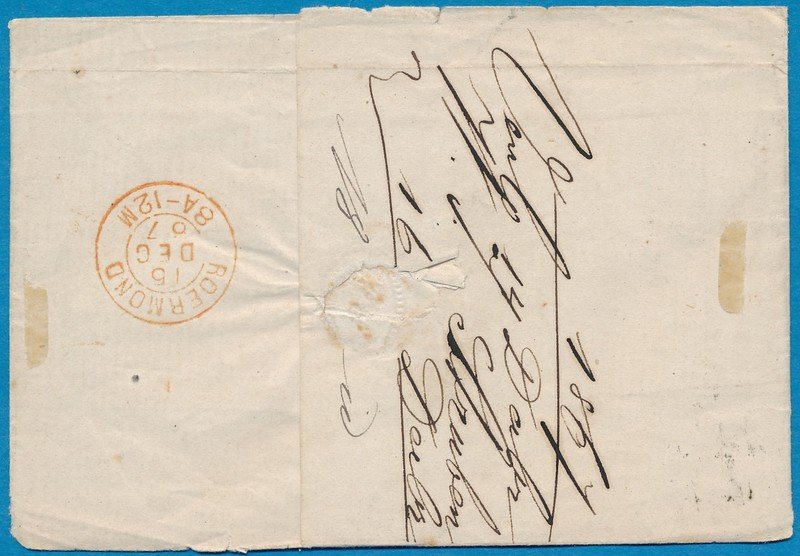 NEDERLAND brief 1867 Venlo naar Roermond