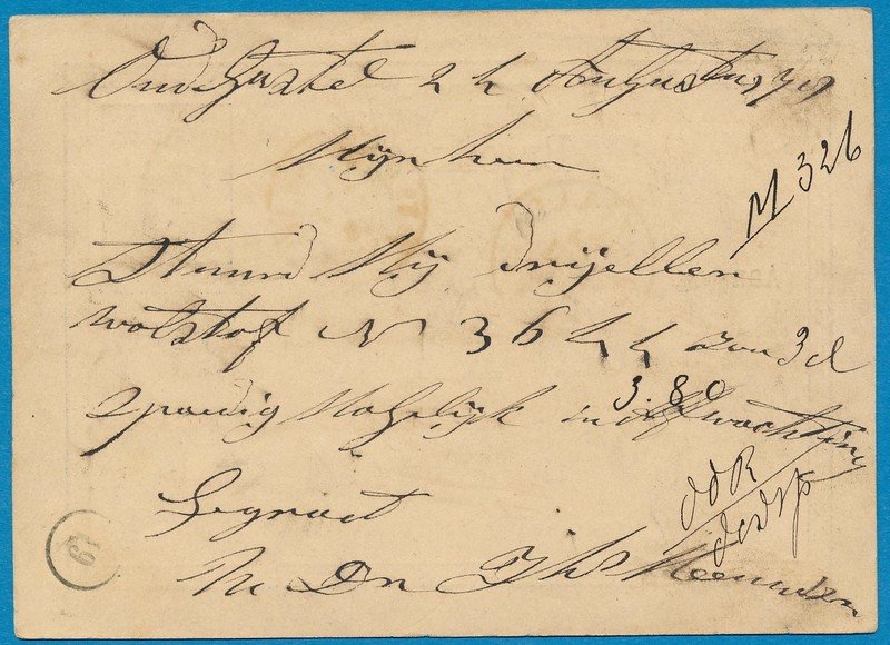 NEDERLAND briefkaart 1878 Oud-Gastel naar België