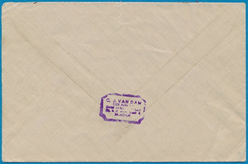 NEDERLAND R brief 1942 Monster naar Koog a/d Zaan